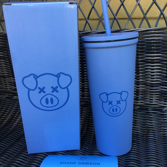 Shane Dawson Baby Blue pig print matte Tumbler NWT - Picture 2 of 6